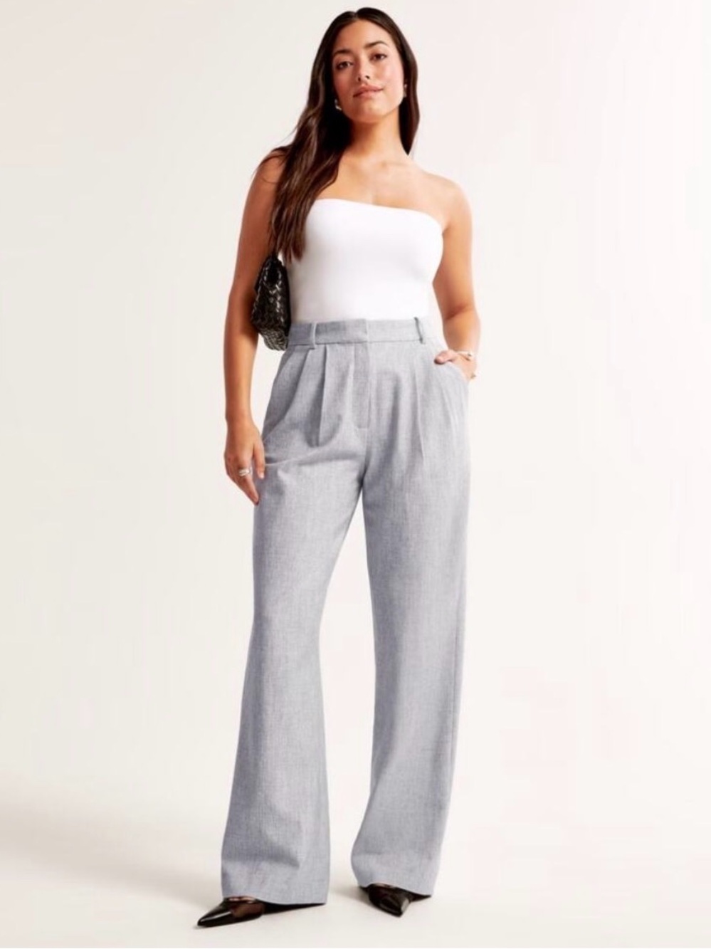 Abercrombie & Fitch Sloane Tailored Wide Leg Pant Curve Love Size 26/2L